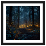 Enchanted Midnight Forest with Glowing Fireflies thumbnail