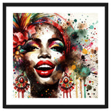 Brazilian Carnival Watercolor Portrait thumbnail