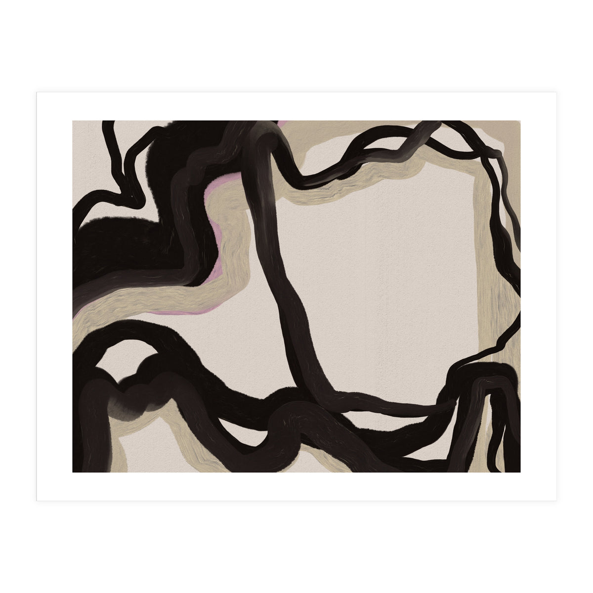 Time oil painting abstract (Print Only)