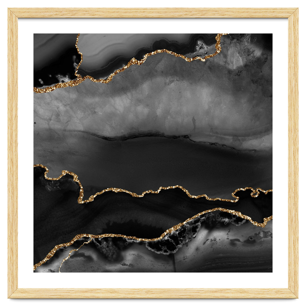 Black & Gold Agate Texture 02