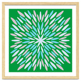 Petal Burst - green, blue, beige thumbnail