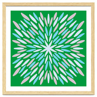 Petal Burst - green, blue, beige