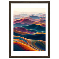 Colorful Abstract Mountain Dunes Art Print