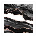 Black & Rose Gold Agate Texture 06  (Print Only) thumbnail