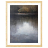Atmospheric Golden Autumn Forest Reflection Oil Painting thumbnail