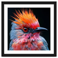 Close Up Of Exotic Bird With Vibrant Plumage