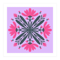 Magenta mandala flowers (Print Only)