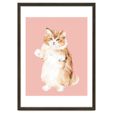 Ms Purrlington Handpainted fluffy cat oil painting thumbnail