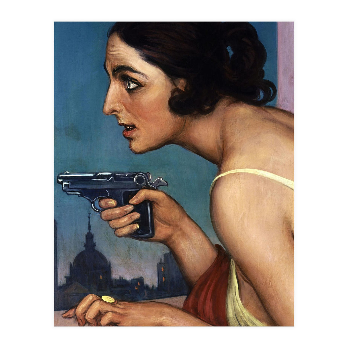 THE WOMAN OF THE GUN 1925-POSTER FOR THE SPANISH UNION OF EXPLOSIVES. (Print Only)
