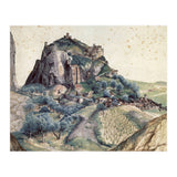'Castle and Town of Arco', 1495, Watercolour on paper, 22,3 x 22,3 cm. (Print Only) thumbnail