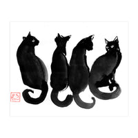4 Black Cats (Print Only)