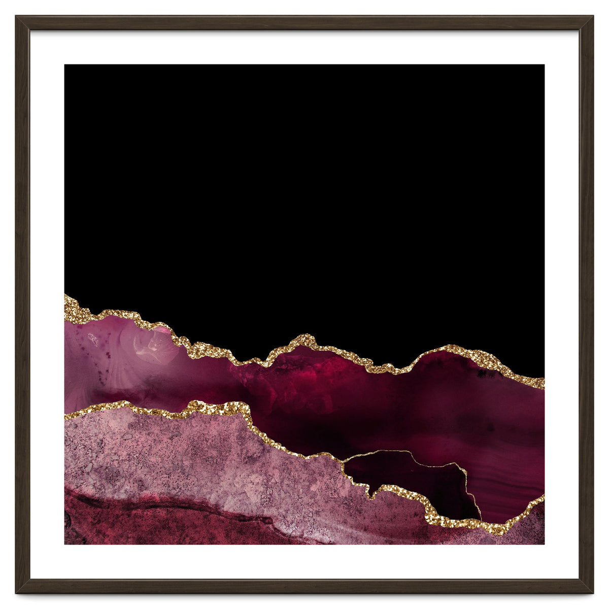 Burgundy & Gold Agate Texture 10