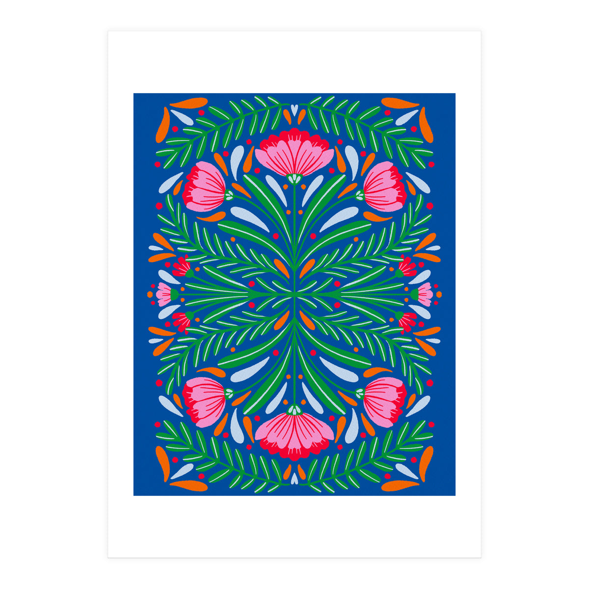Bold Symmetrical Flowers (Print Only)