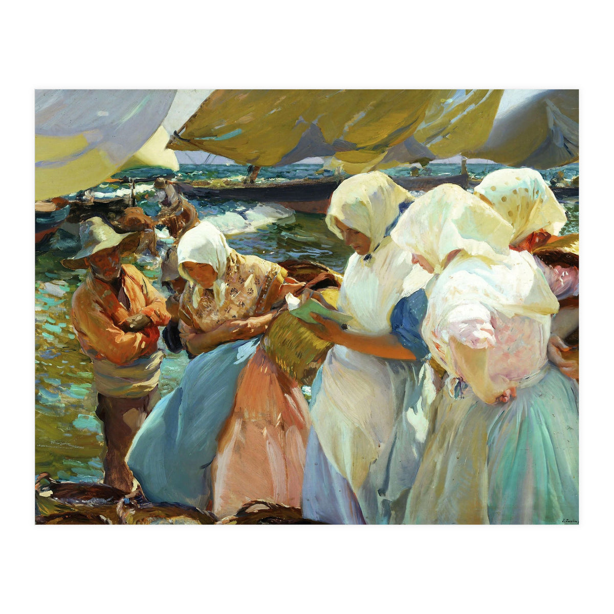 Joaquín Sorolla / 'Women of Valencia at the Beach', 1915, Oil on canvas, 93 x 126 cm. (Print Only)