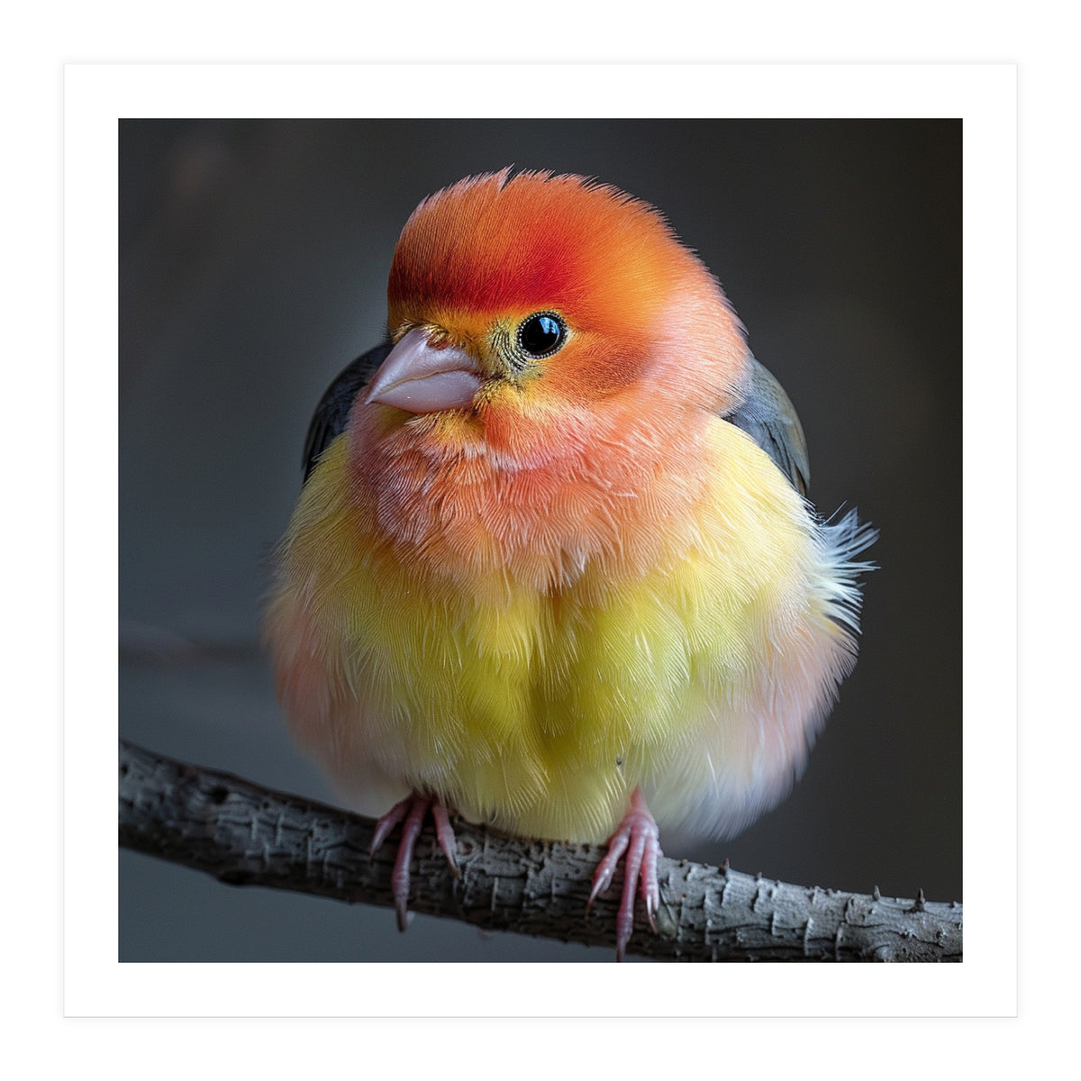 Beautiful Bird With Vibrant Orange And Yellow Plumage (Print Only)