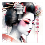 Crimson Kanzashi Modern Geisha (Print Only) thumbnail