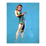 Pinup Fishing Girl (Print Only) thumbnail