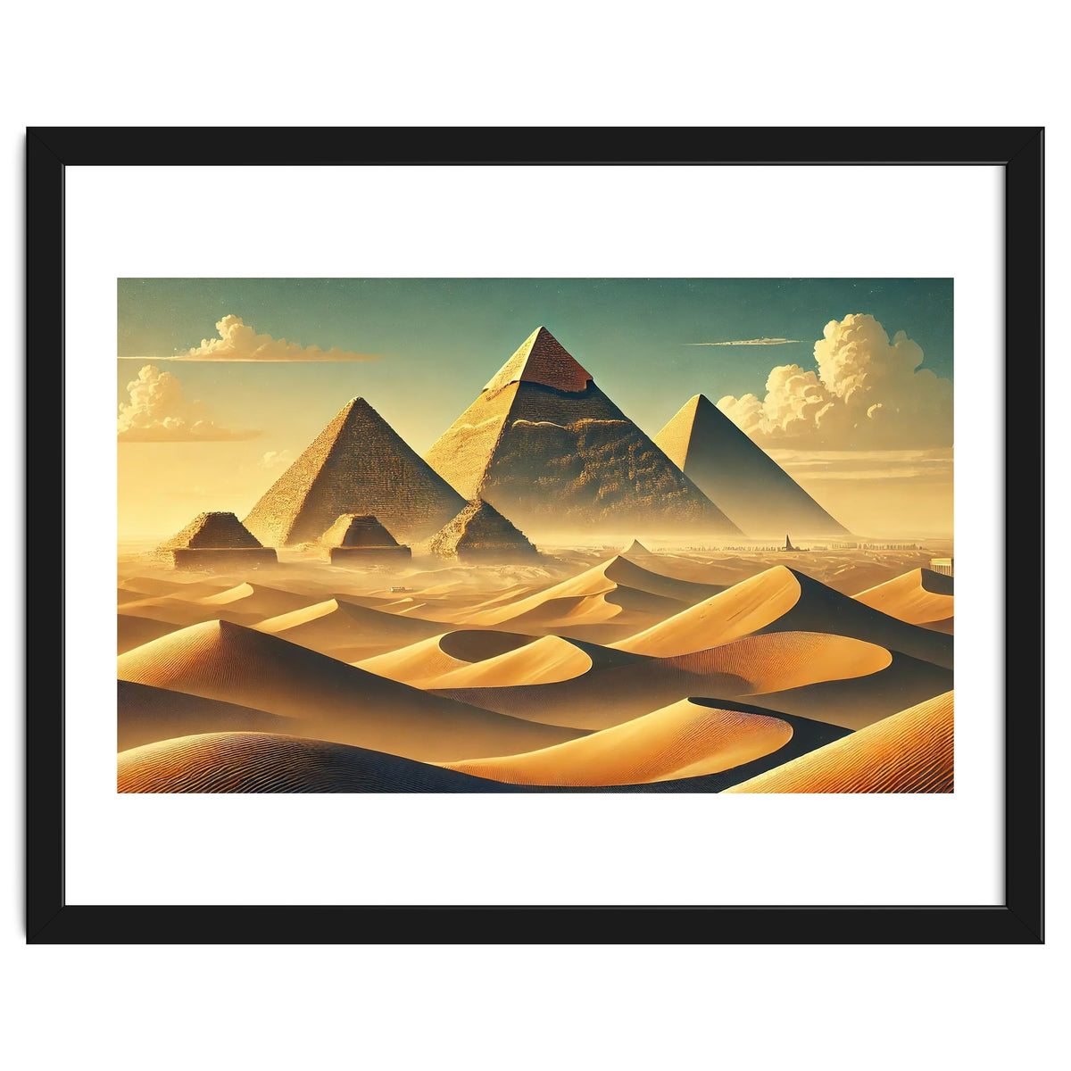Vintage Egypt, Pyramids Of Giza Poster