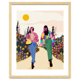 Besties, Best Friends Friendship Fashion, Girl Power Empower Bohemian Travel Companion Soulmates Gift thumbnail