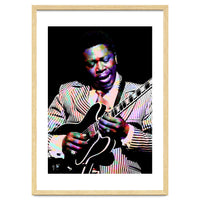 BB King. American Blues Guitarist in Colorful Art