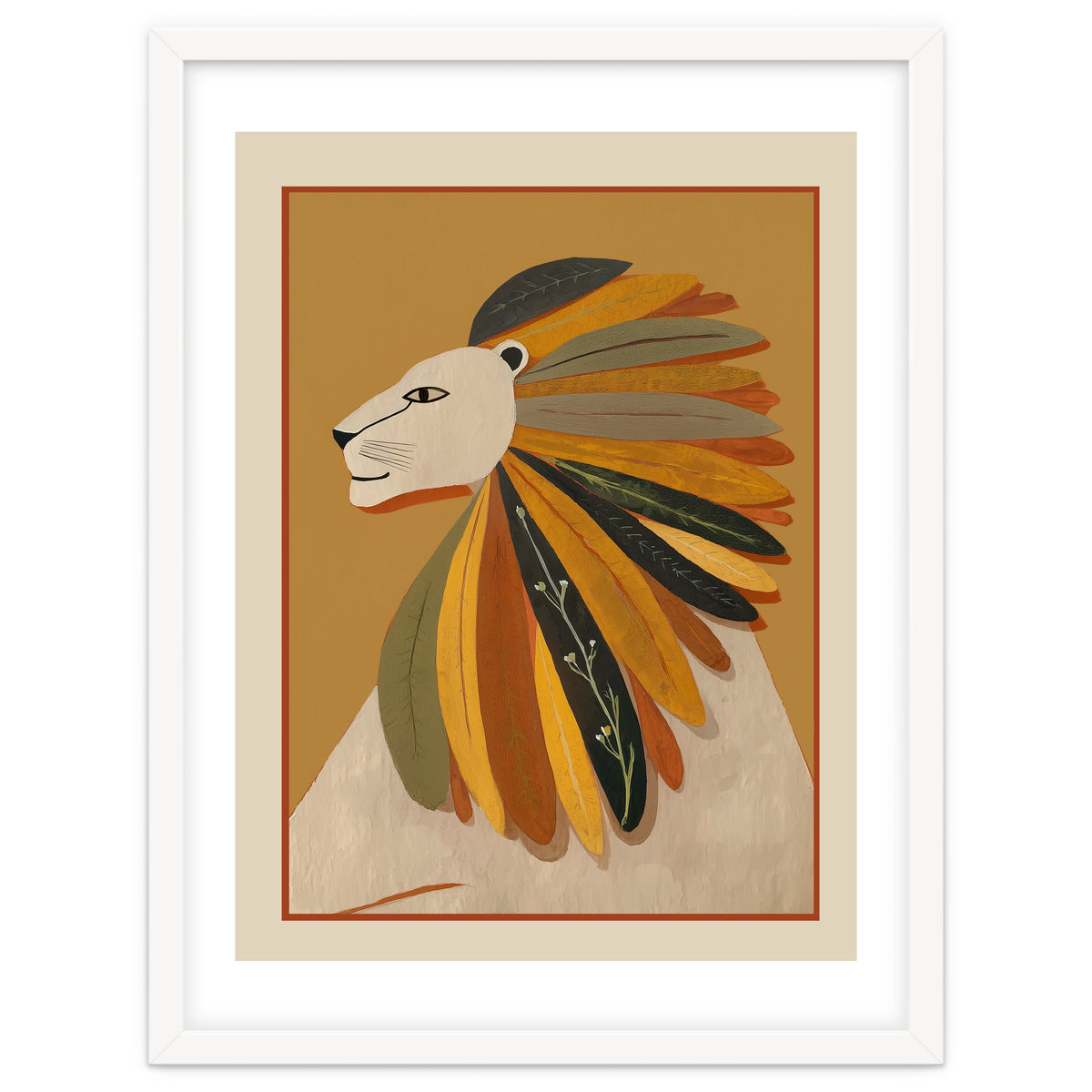 Leaf Mane Lion I