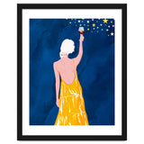 Pour Me Some Magic, Moon Stars Night Sky, Bohemian Woman Positivity Hope Miracle, Wine Holidays New Years Eclectic Gifts thumbnail