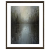 Ethereal Rainy Lake Forest Oil Painting thumbnail