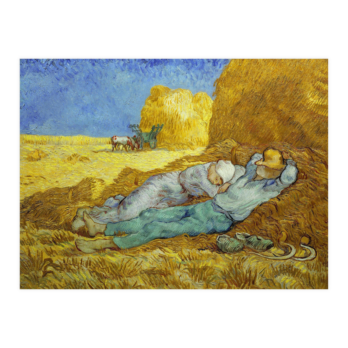 Vincent Van Gogh / 'The Siesta (after Millet)', 1889-1890, Oil on canvas, 73 x 91 cm. (Print Only)