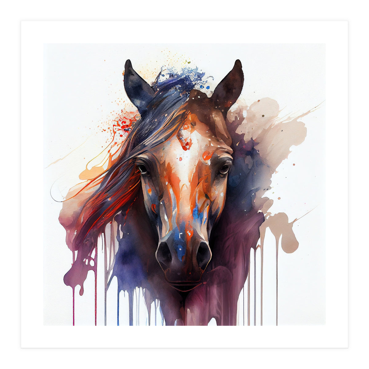 Watercolor Horse #1 (Print Only)