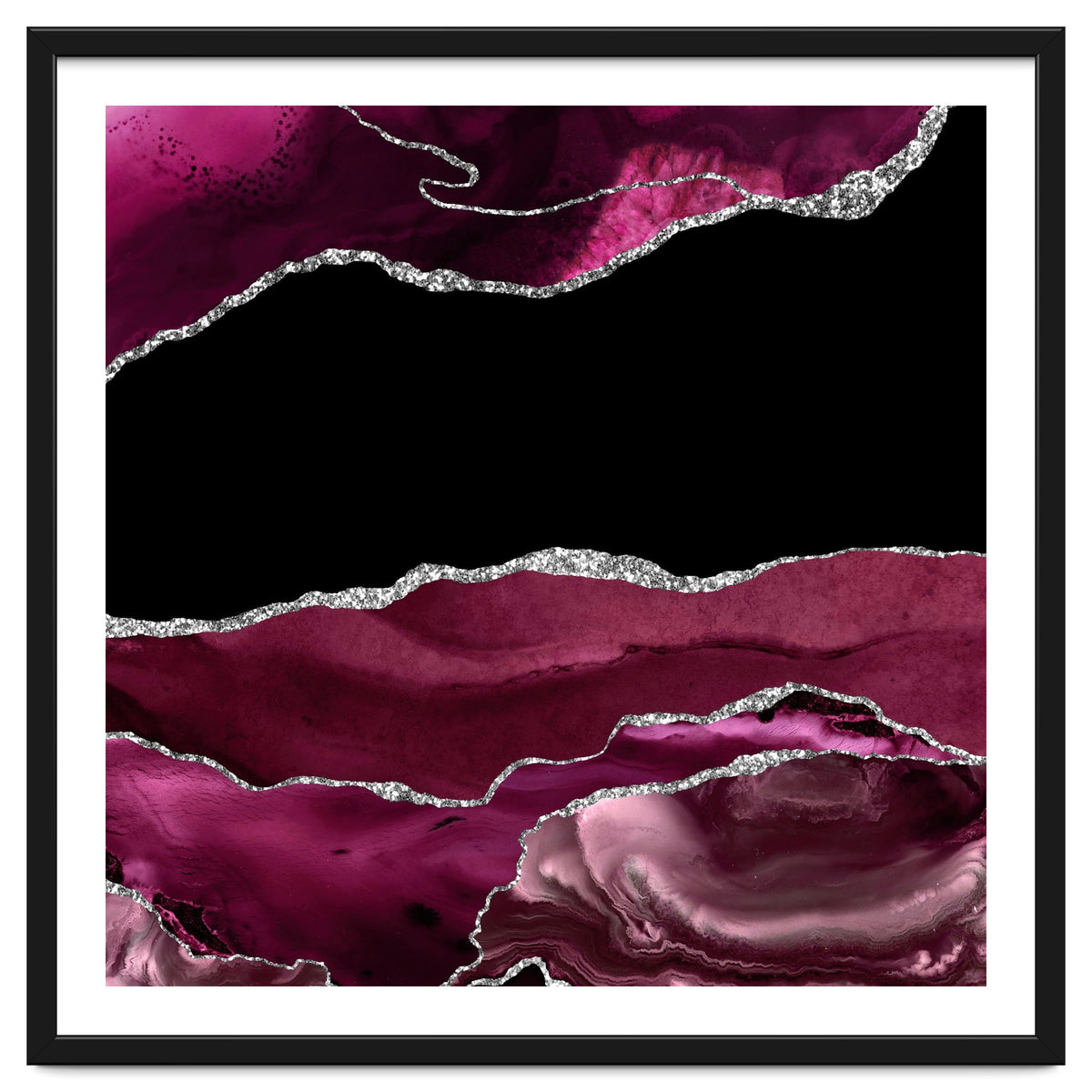 Burgundy & Silver Agate Texture 02