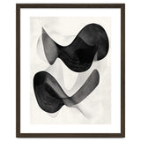 Abstract Black And White Flowing Organic Shapes With Texture thumbnail