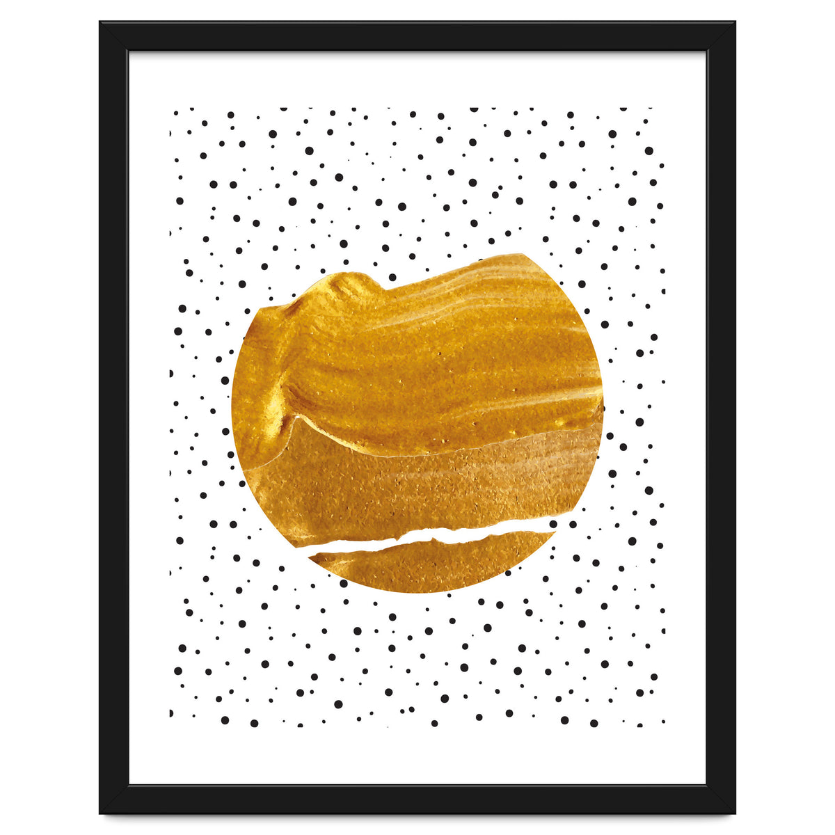 Stay Gold | Abstract Geometric Painting | Polka Dots Quirky Eclectic | Modern Boho Luxe