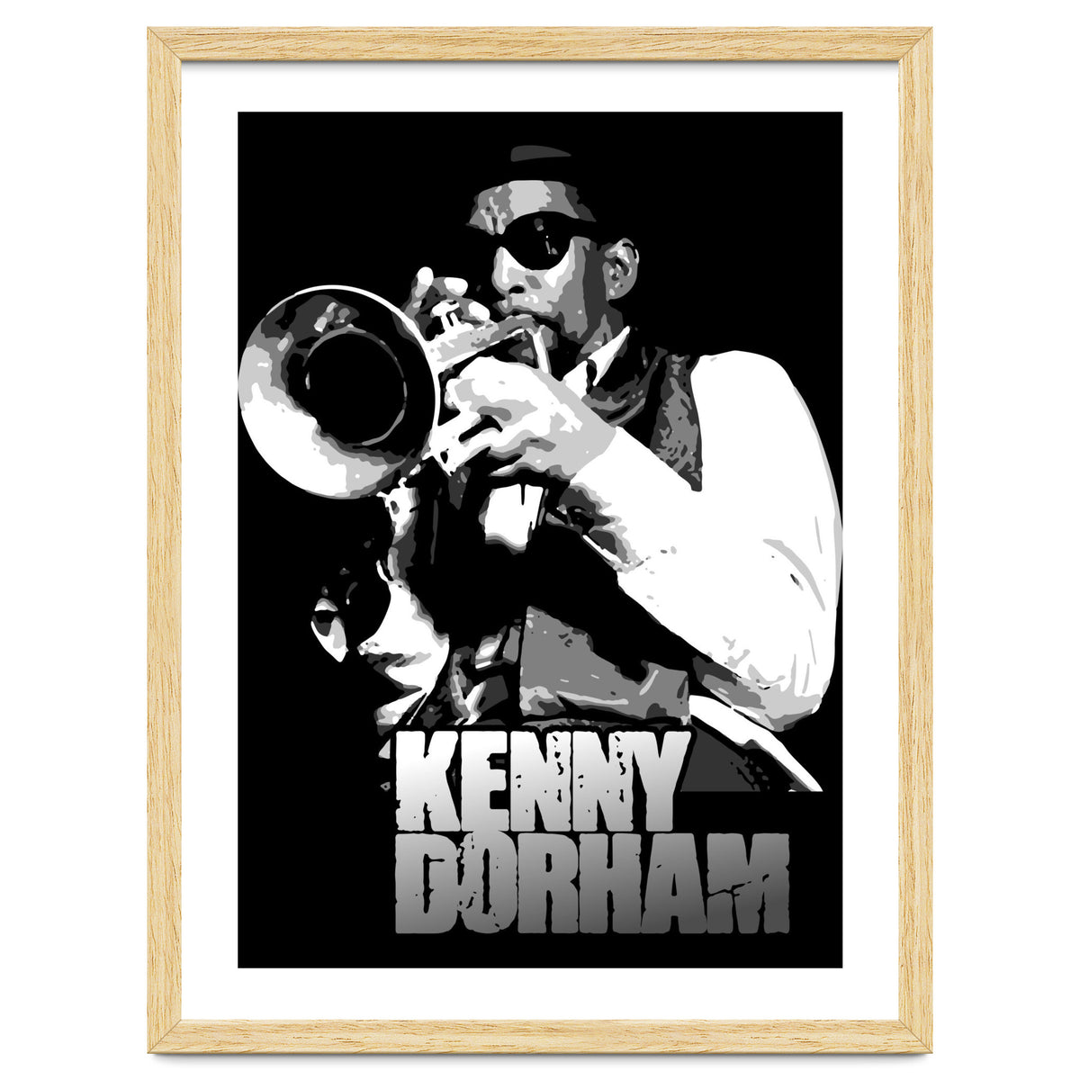 Kenny Dorham Jazz Trumpeter in Grayscale