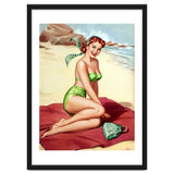 Smiling Pinup Sexy Girl On The Beach thumbnail