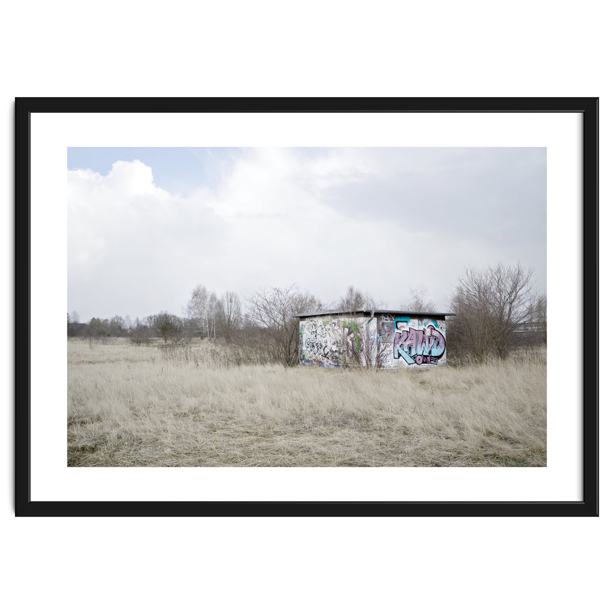 Graffiti barn in the middle of nowhere