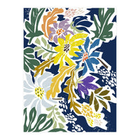 cosmopolitan flowers navy blue (Print Only)