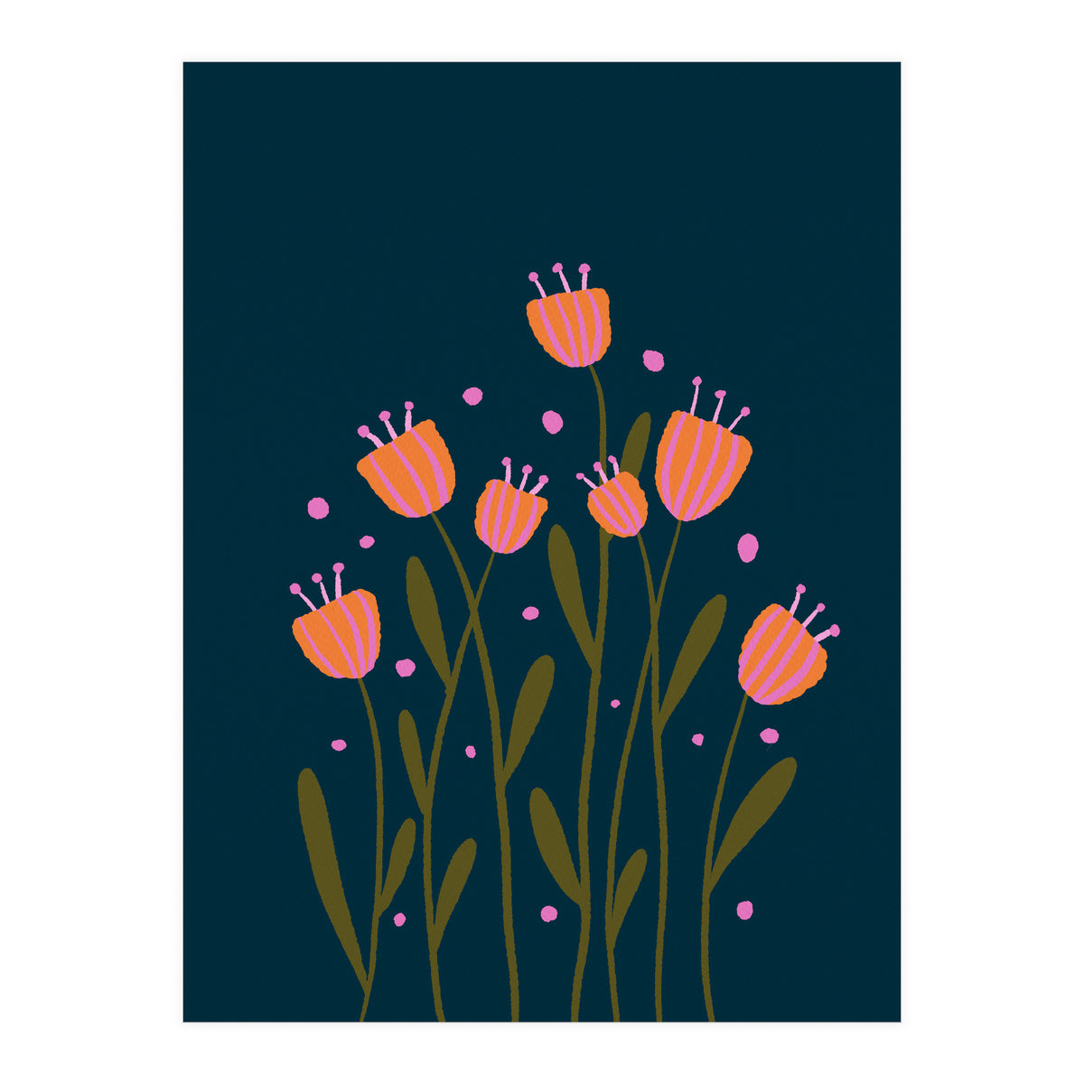 Whimsical Flowers  (Print Only)