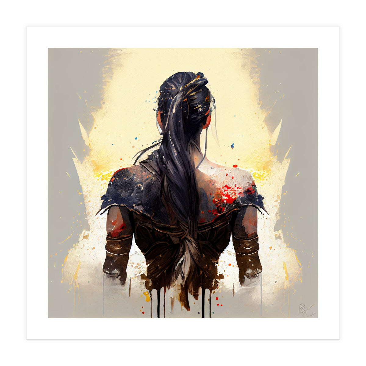 Powerful Warrior Back Woman #1 (Print Only)