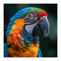 Close Up Of A Colorful Macaw Parrot (Print Only)