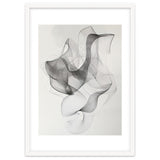 Abstract Black And White Swirling Lines Art thumbnail