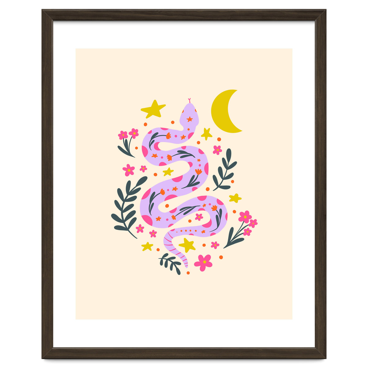 Lunar Snake  - lavander and cream