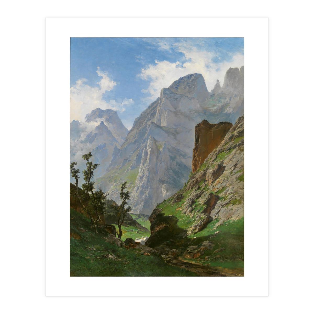 Carlos de Haes / 'Mancorbo Canal in Picos de Europa', 1876, Spanish School. (Print Only)