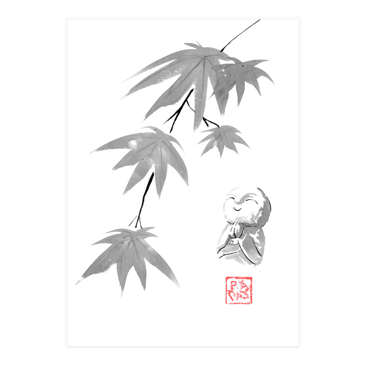 Maple And Jizo (Print Only)