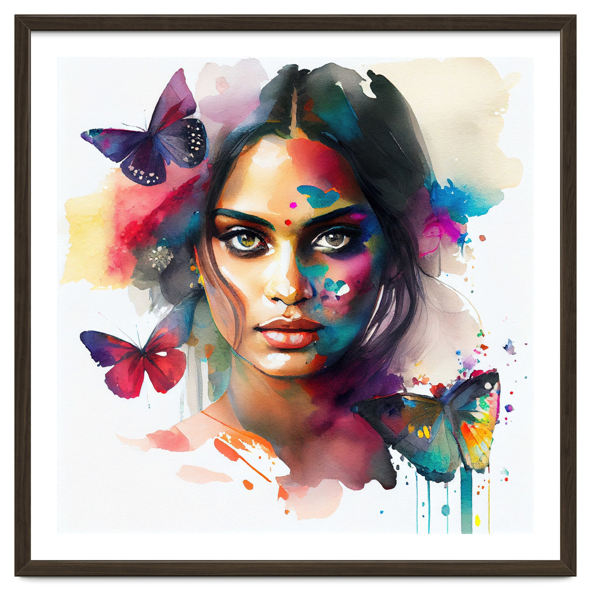 Butterfly Bloom Hindu Portrait