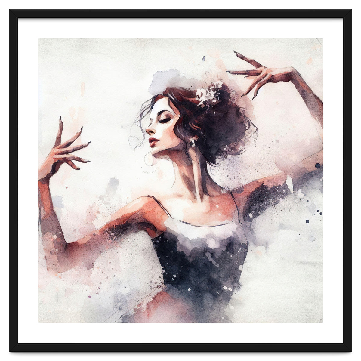 Elegant Ballet Dancer Portrait In Motion