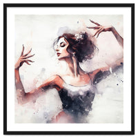 Elegant Ballet Dancer Portrait In Motion