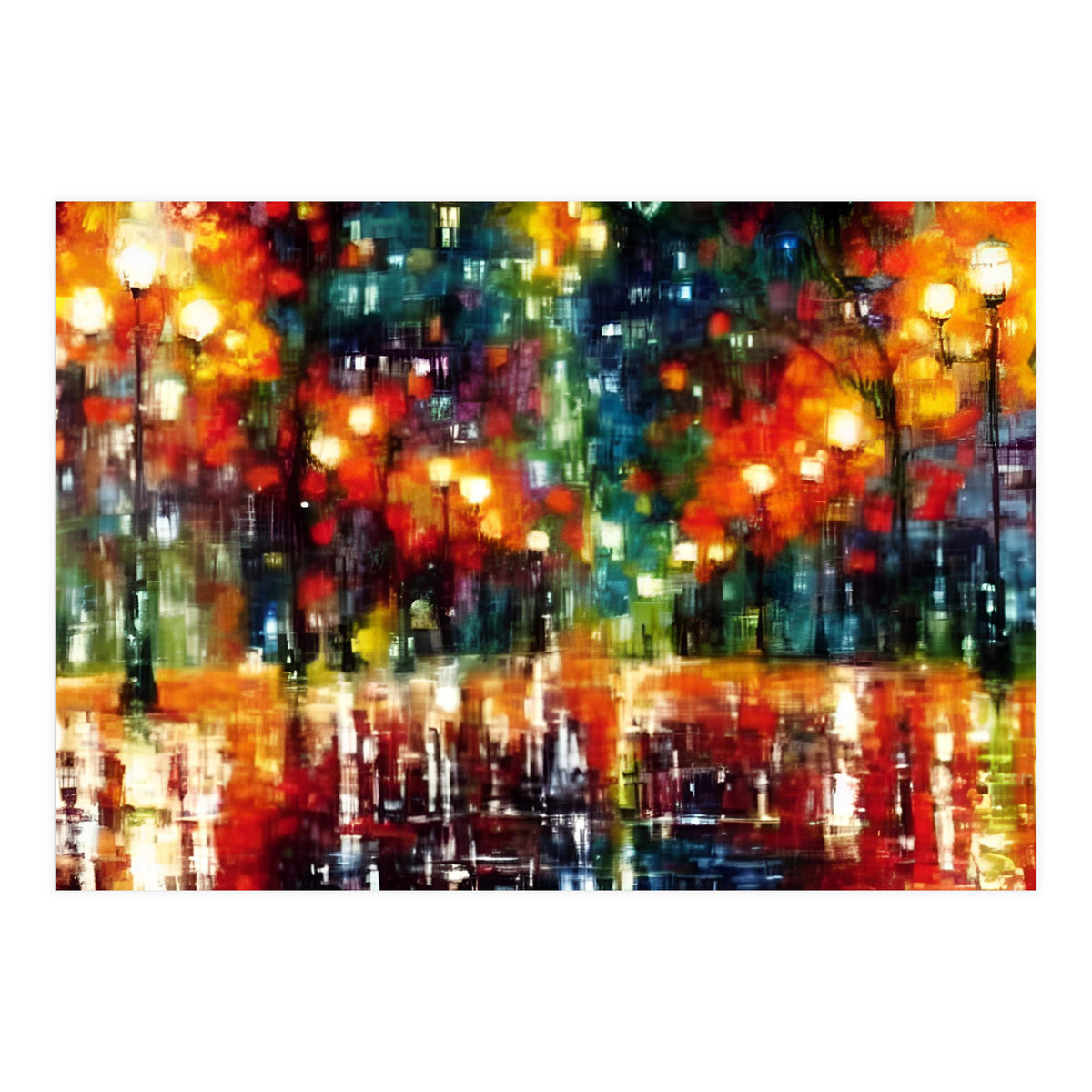 Abstract Contemporary Rainy (Print Only)
