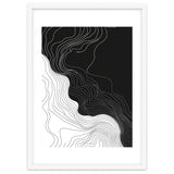 Abstract Black And White Wavy Lines Flowing thumbnail