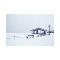 Benches in the Winter seascape  (Print Only)