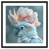Close Up Of A White Cockatoo With Pink Crest thumbnail
